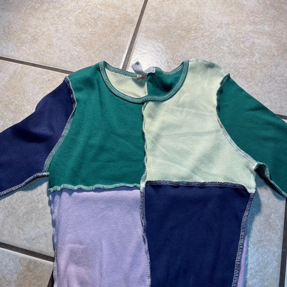 Different shades of green *inside out look* crop top